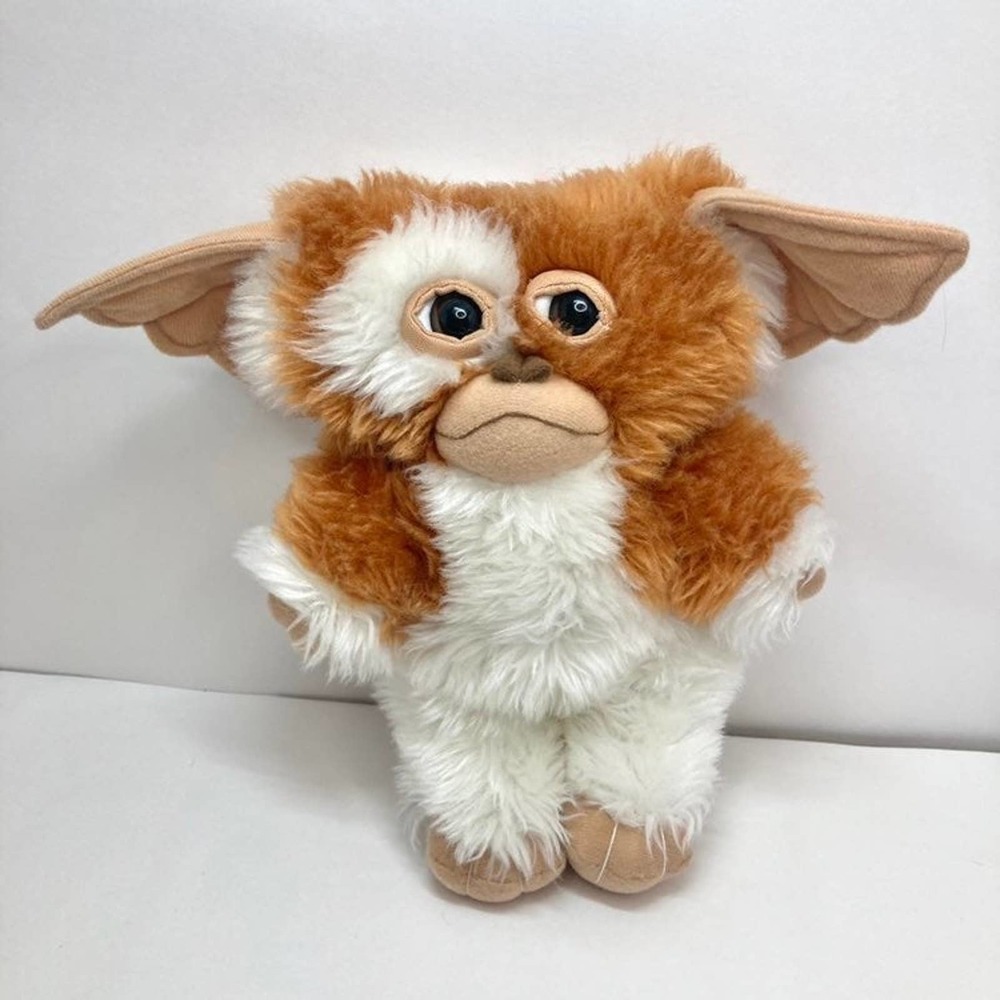 Gremlins Gizmo 8" Stuffed Plush Furry White Brown Toy Nanco 2001 Mogwai